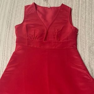 Rose Red Sleeveless Maxi Dress